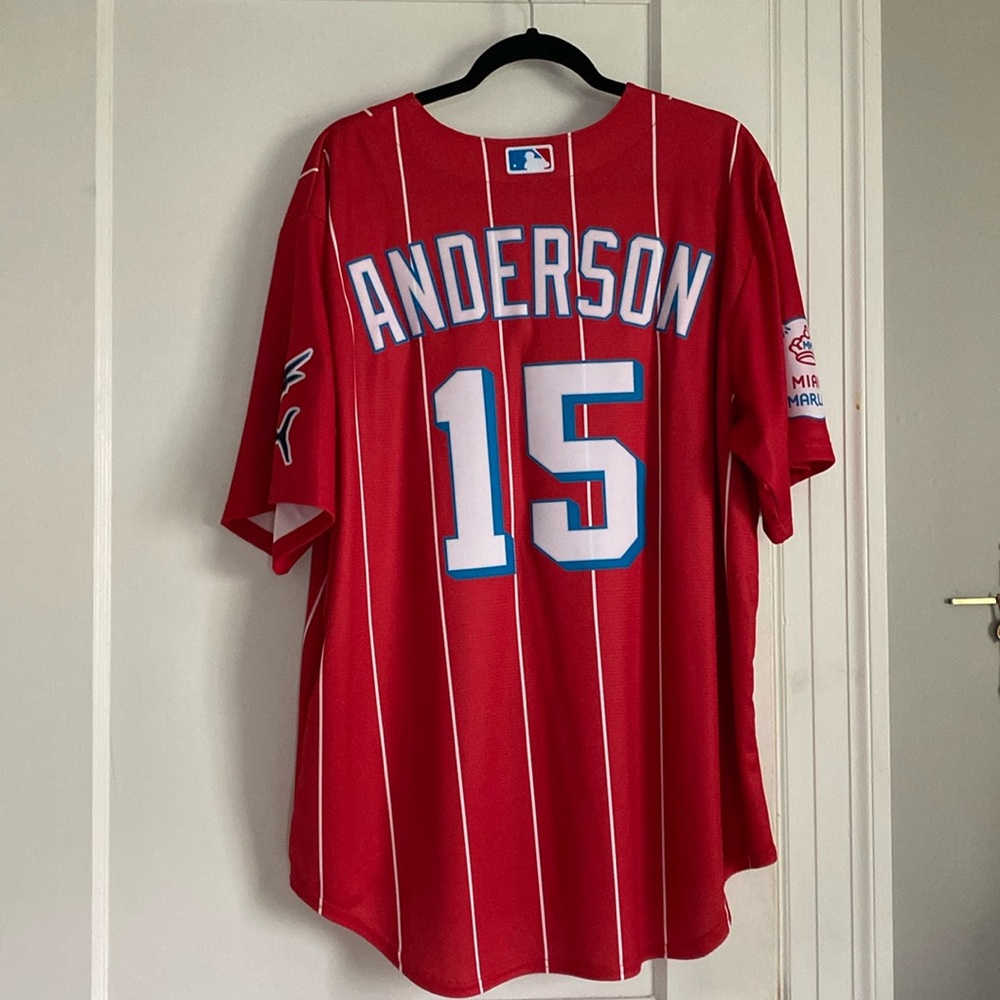 Official Nike Brian Anderson #15 City Connect Jersey Miami Marlins Size XL